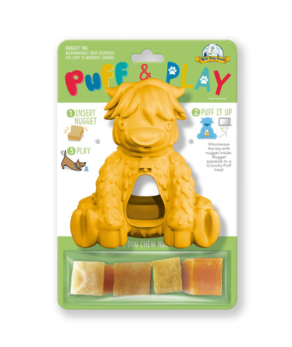 Yeti Dog Chews Yeti Puff and Play Dog Toy (Yellow)