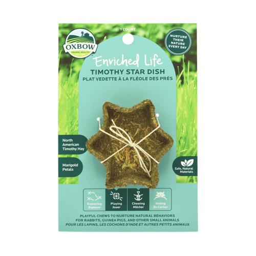 Oxbow Animal Health Enriched Life – Timothy Star Dish (Star Dish)