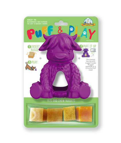 Yeti Dog Chews Yeti Yak Puff and Play Dog Toy (Purple)
