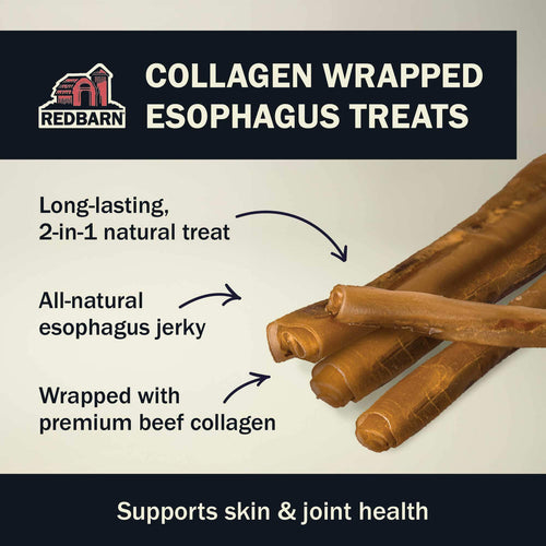 Redbarn Collagen Wrapped Esophagus Stick Dog Chews (Medium - 5 Pack)