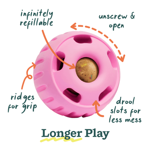 Woof  Pupsicle -Party Dog Toy Large (Party Pink / Large: Dogs 25-75lbs)
